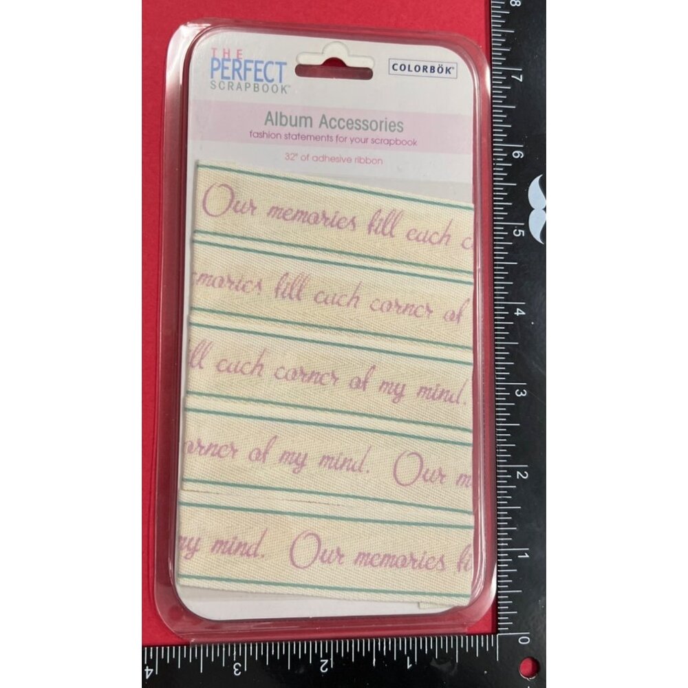 Colorbok Scrapbook Album Accessories Adhesive Ribbon 32" 2005 Jill Rinner